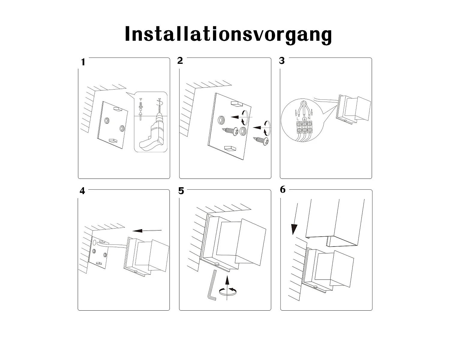 NETTLIFE Set de 4 Lampes Murales LED Ext, Blanc Chaud IP65, Anthracite, pour Maison, Cage d’Escalier