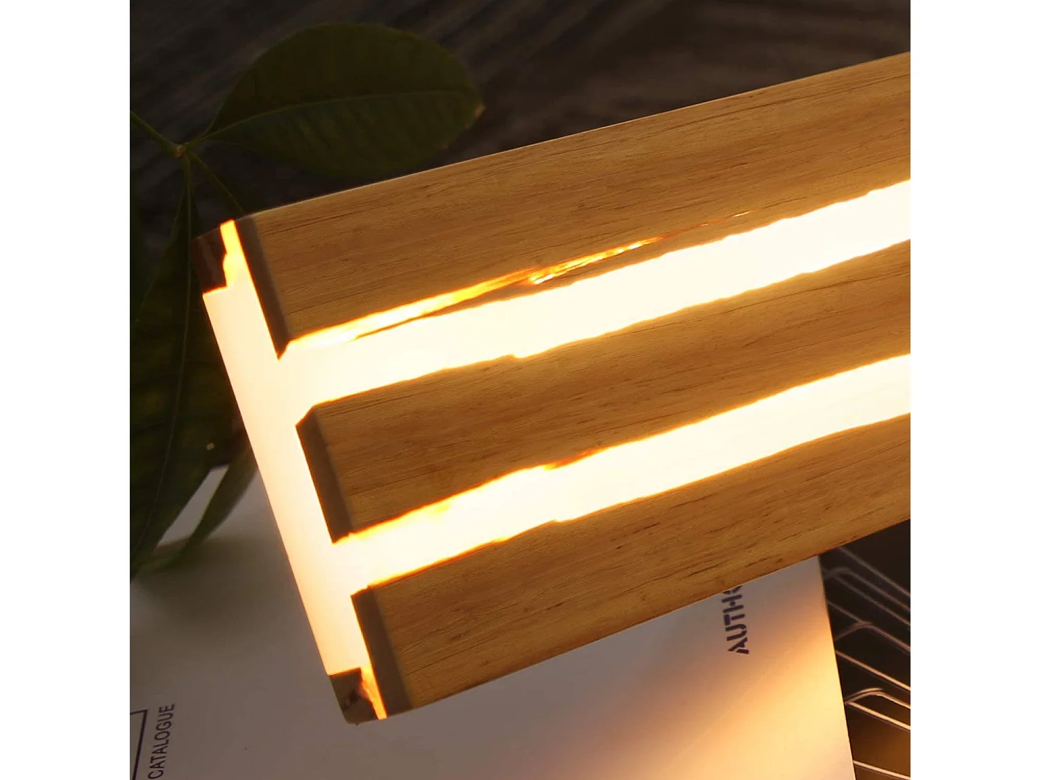 NETTLIFE Wandlamp LED, Wandplaklamp van hout - 16W Ganglamp voor binnen, 100CM, WARM WIT, moderne traplamp.