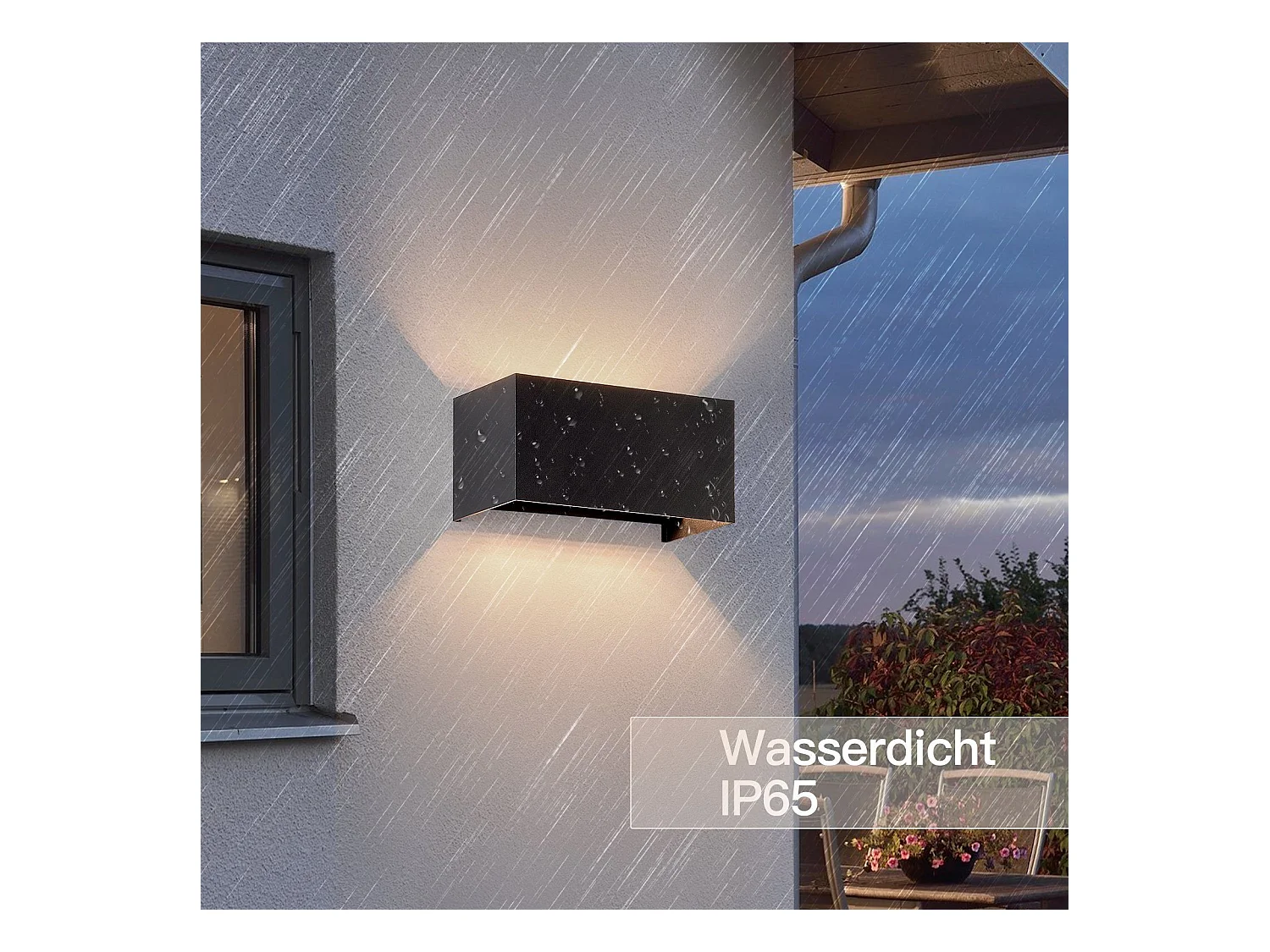 NETTLIFE 2 Appliques Murales LED Noires IP65, Lumière Blanche Chaude Réglable G9, pour Salon, Jardin, Terrasse