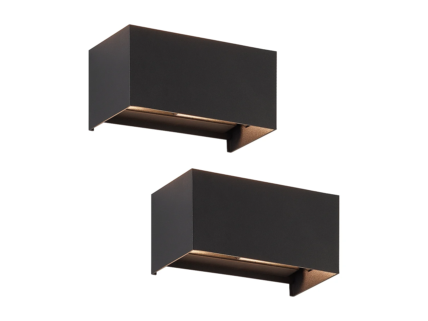 NETTLIFE 2 Appliques Murales LED Noires IP65, Lumière Blanche Chaude Réglable G9, pour Salon, Jardin, Terrasse