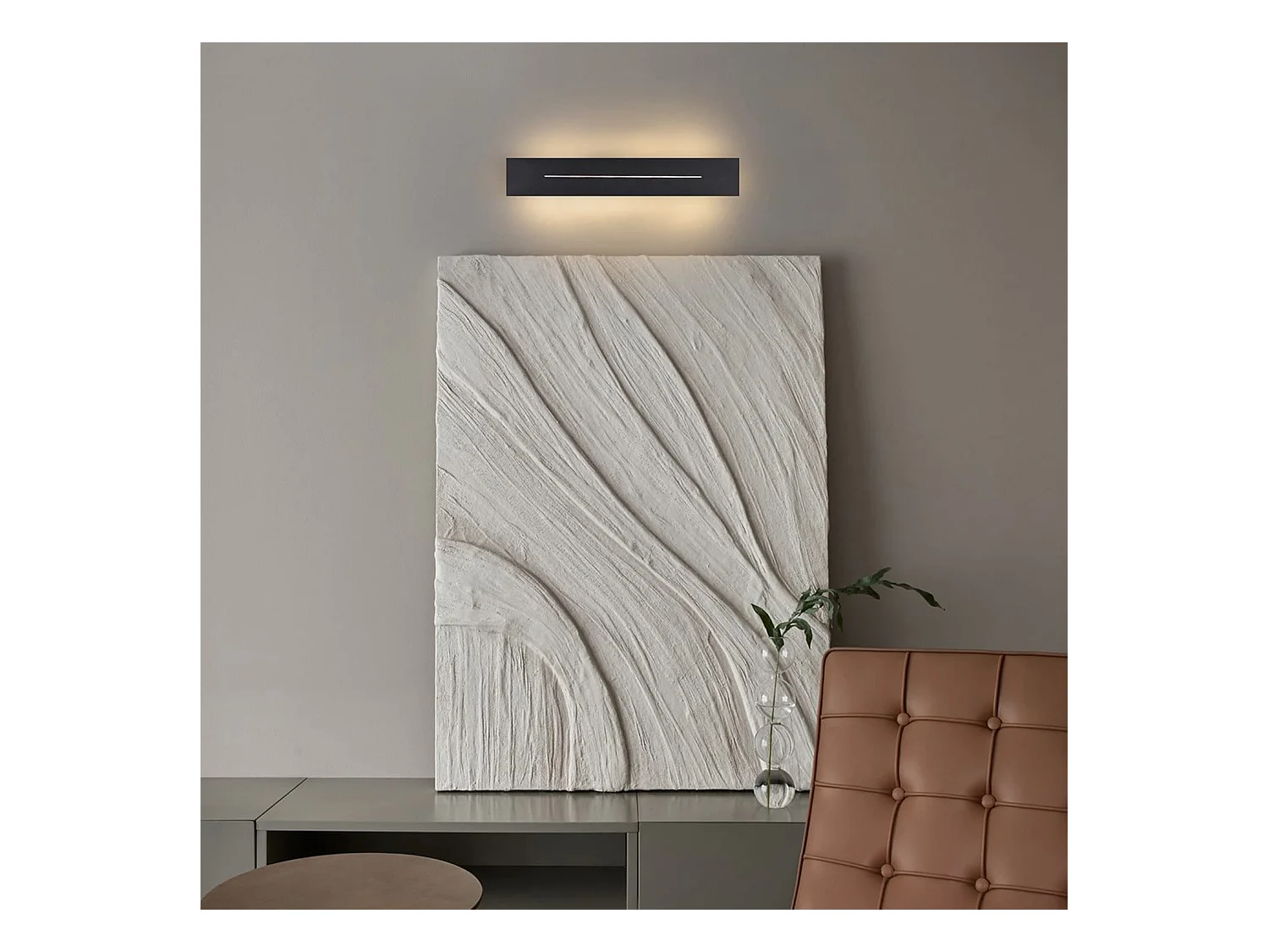 NETTLIFE Kinkiet wewnętrzny LED 30CM nowoczesna lampa korytarzowa ciepły biały sypialnia czarna lampa schodowa 8W oświetlenie ścienne