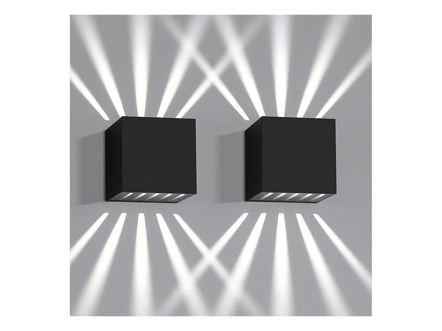 NETTLIFE 2 - delen Wandlamp met LED voor binnen en buiten - Zwart, buitenlamp IP65, waterdicht, buitenwandlamp, 3000K koude wit, up - down, 10W.
