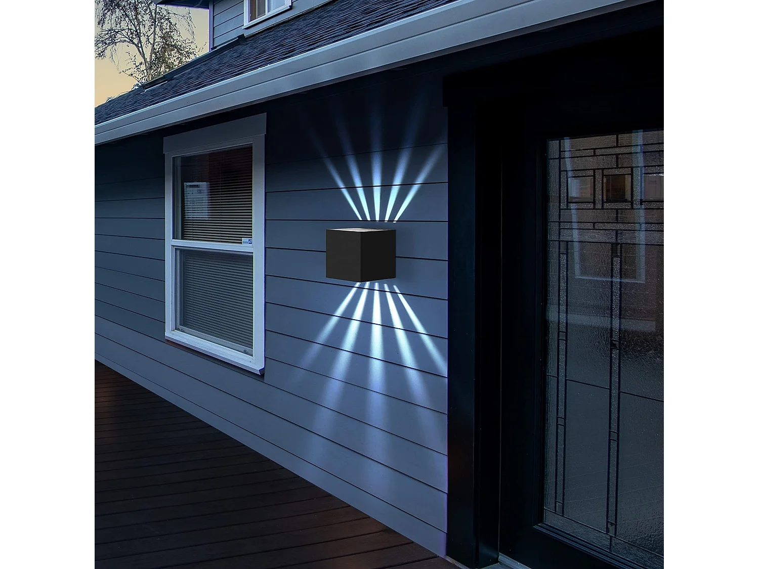 NETTLIFE  2 pièces Applique murale LED Intérieur & Extérieur - Noir Lampe extérieure IP65 Etanche Applique extérieure 3000K Blanc froid Up Down 10W