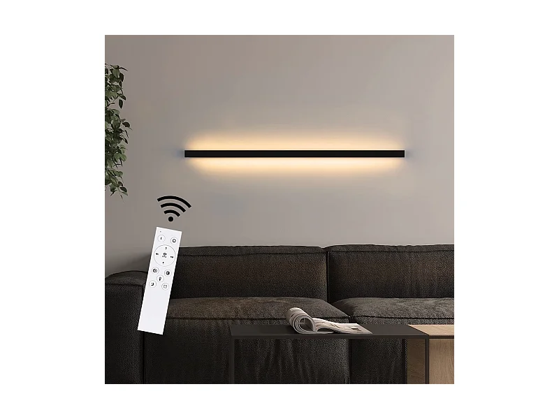 NETTLIFE Innen LED-Wandlampe, schwarz, dimmbar, 100 cm, modern, 15 W, Flurleuchte, Wandbeleuchtung