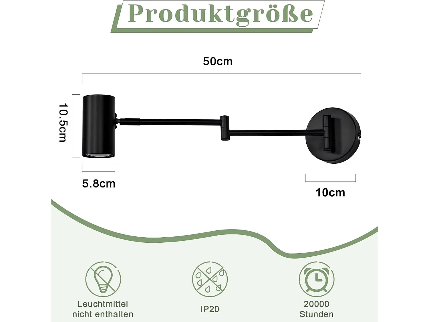 NETTLIFE Zwart binnenwandafdekstuk - Vintage slaapkamerwandafdekstuk GU10 - Zonder gloeilamp