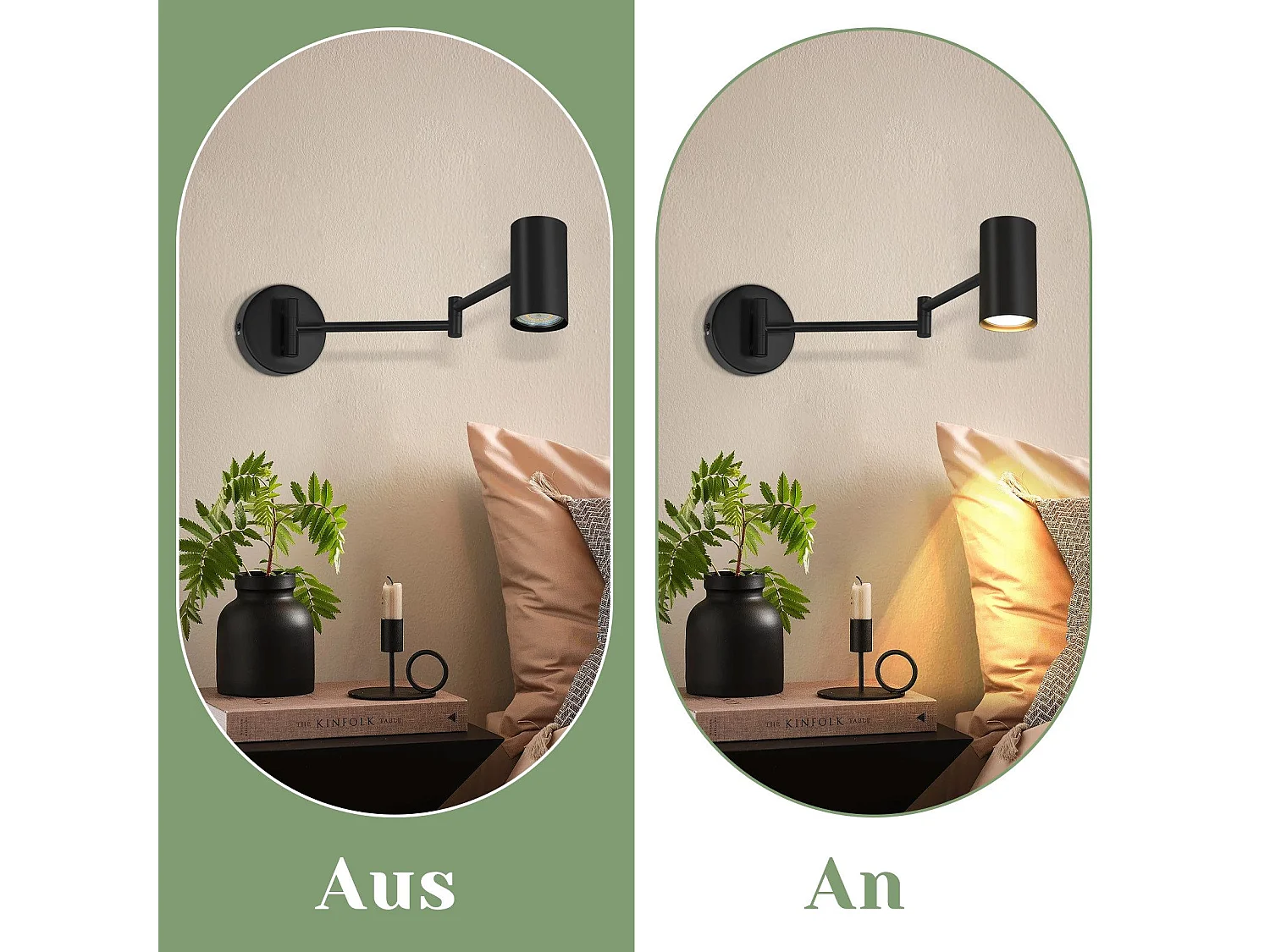 NETTLIFE Zwart binnenwandafdekstuk - Vintage slaapkamerwandafdekstuk GU10 - Zonder gloeilamp