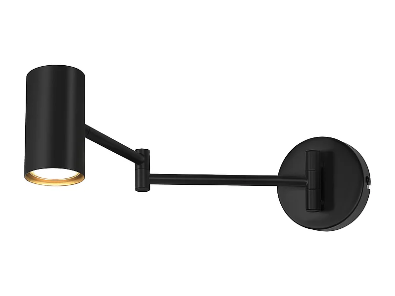 NETTLIFE Applique murale intérieure noire - Applique murale vintage Chambre à coucher GU10  - Sans ampoule