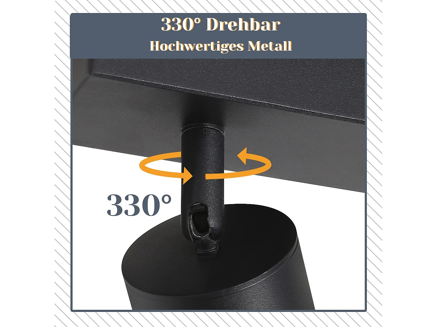 NETTLIFE LED Deckenleuchte Schwarz Deckenstrahler: GU10 Deckenlampe Spots 5 Flammig 330°Schwenkbar Deckenspots Modern