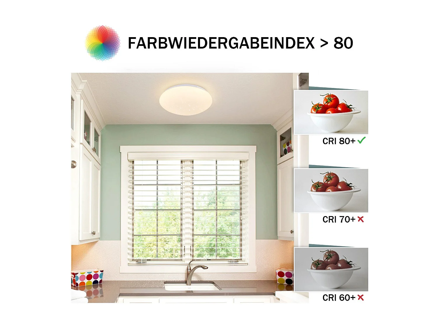 NETTLIFE Zweiter LED - Deckenleuchte für Schlafzimmer - Küche, 5W, 3000K, Ø 16,5 cm, warmweiß, Flur, Kinderzimmer