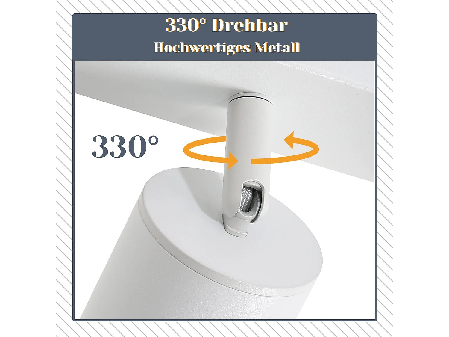 NETTLIFE 5-pack GU10 witte LED-plafondspots, 330° draaibare vlamvormige moderne industriële wandlamp voor woonkamer/slaapkamer (zonder lamp)