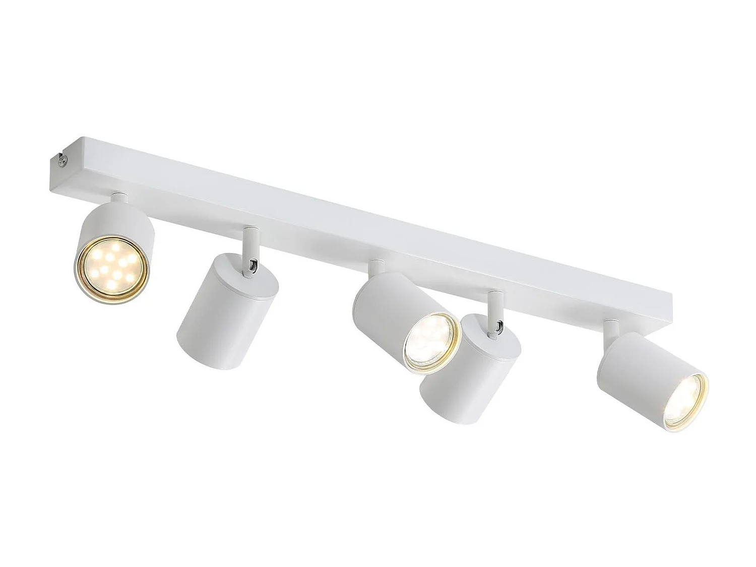 NETTLIFE 5 spots de plafond LED blanc GU10 flamme 330° pivotants lampe moderne et murale industrielle pour salon chambre cuisine sans ampoule