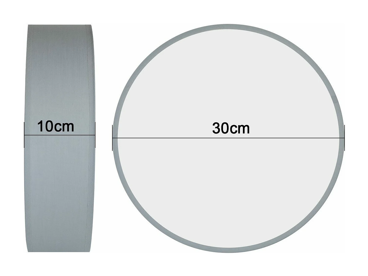 NETTLIFE Plafonnier Rond 1 Ampoule E27 30CM Chambre Moderne Lampe de Grise avec Abat Jour en Tissu Lampe de Couloir pour Salon Cuisine