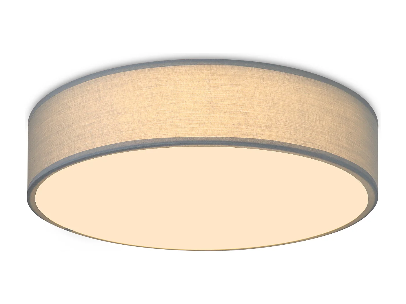 NETTLIFE Plafonnier Rond 1 Ampoule E27 30CM Chambre Moderne Lampe de Grise avec Abat Jour en Tissu Lampe de Couloir pour Salon Cuisine