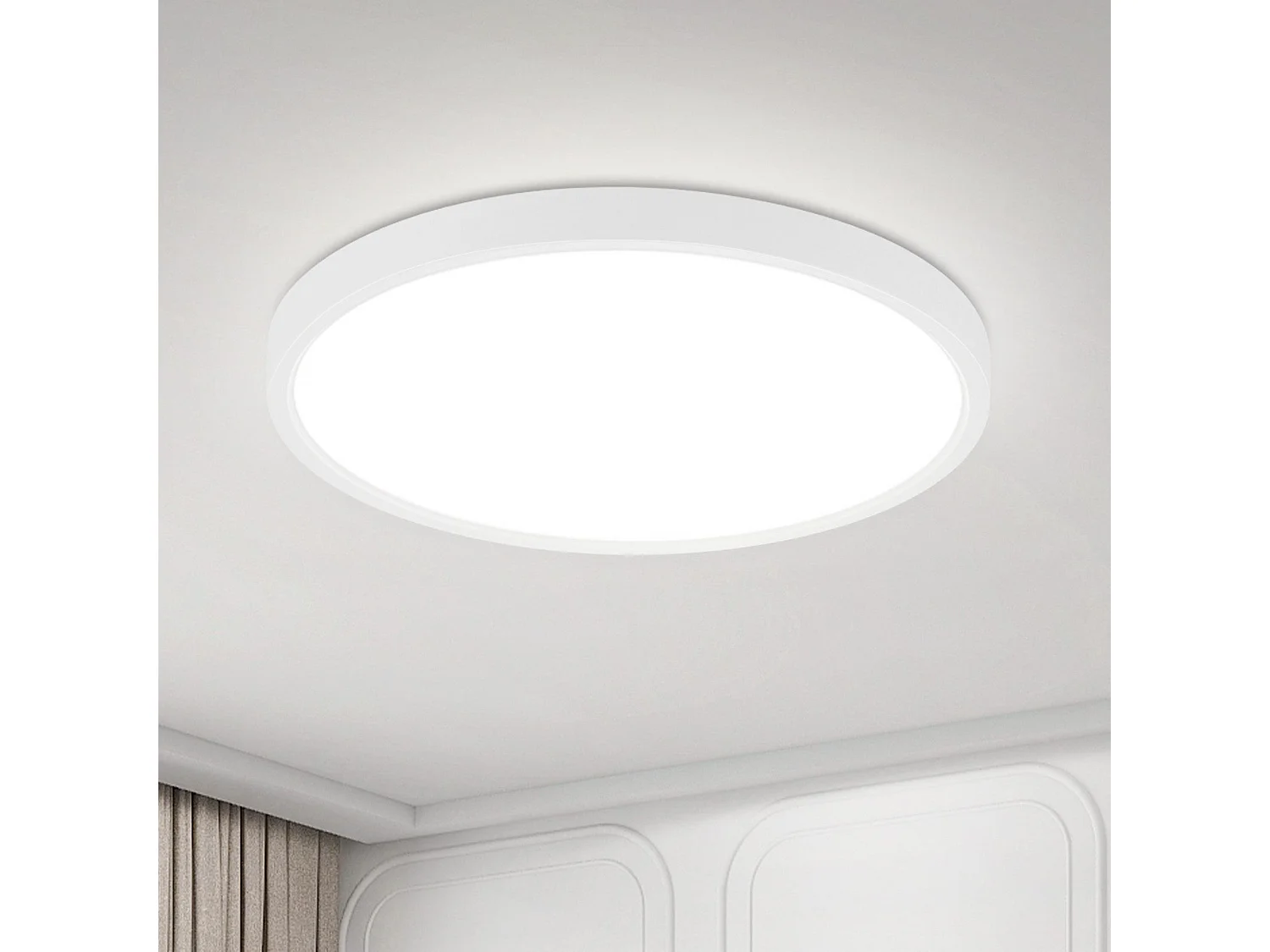 NETTLIFE LED - Deckeleuchte, flach, 18 cm - 15 W, weiß, 6000 K - Moderne Beleuchtung für Küche, Flur, Schlafzimmer