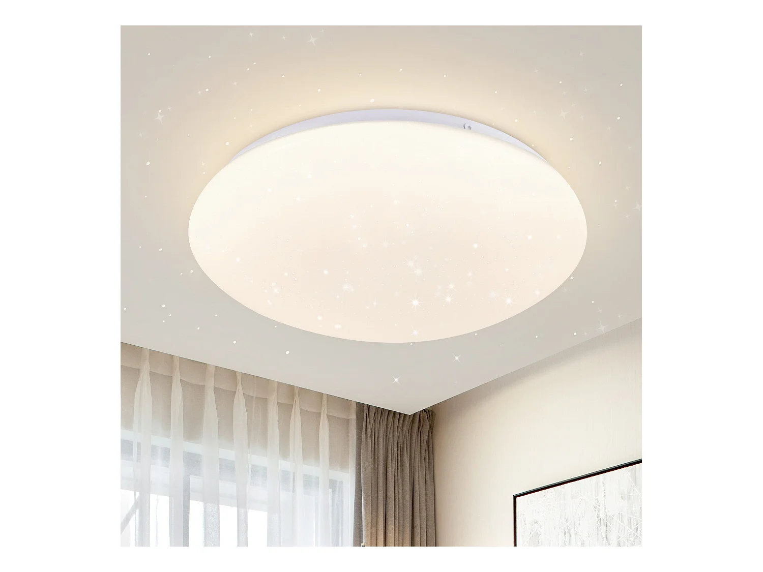 NETTLIFE Plafonnier LED Salon - Ø 16,5 cm, 4000 K, 5 W, Blanc Neutre, Couloir, Chambre Enfant
