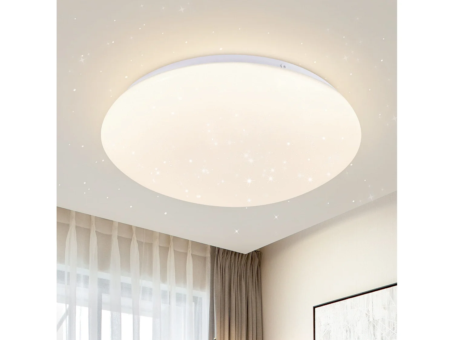 NETTLIFE Plafonnier LED Salon - Ø 16,5 cm, 4000 K, 5 W, Blanc Neutre, Couloir, Chambre Enfant