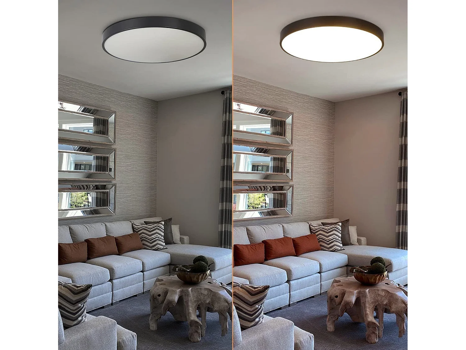 NETTLIFE LED-paneel badkamerplafondlamp rond plat zwart 17W 4000K 28*2,5cm