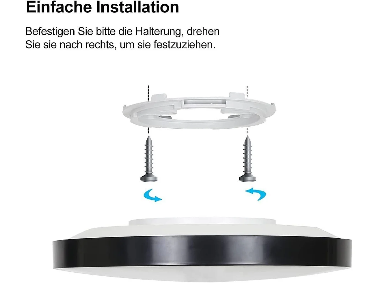 NETTLIFE LED-paneel badkamerplafondlamp rond plat zwart 17W 4000K 28*2,5cm