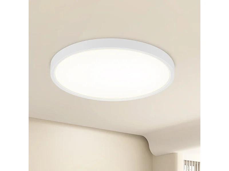 NETTLIFE LED - Deckebeleuchtung, flach, 18 cm - 15 W, weiß, 4000 K - Modernes Beleuchtung für Küche, Flur, Schlafzimmer.