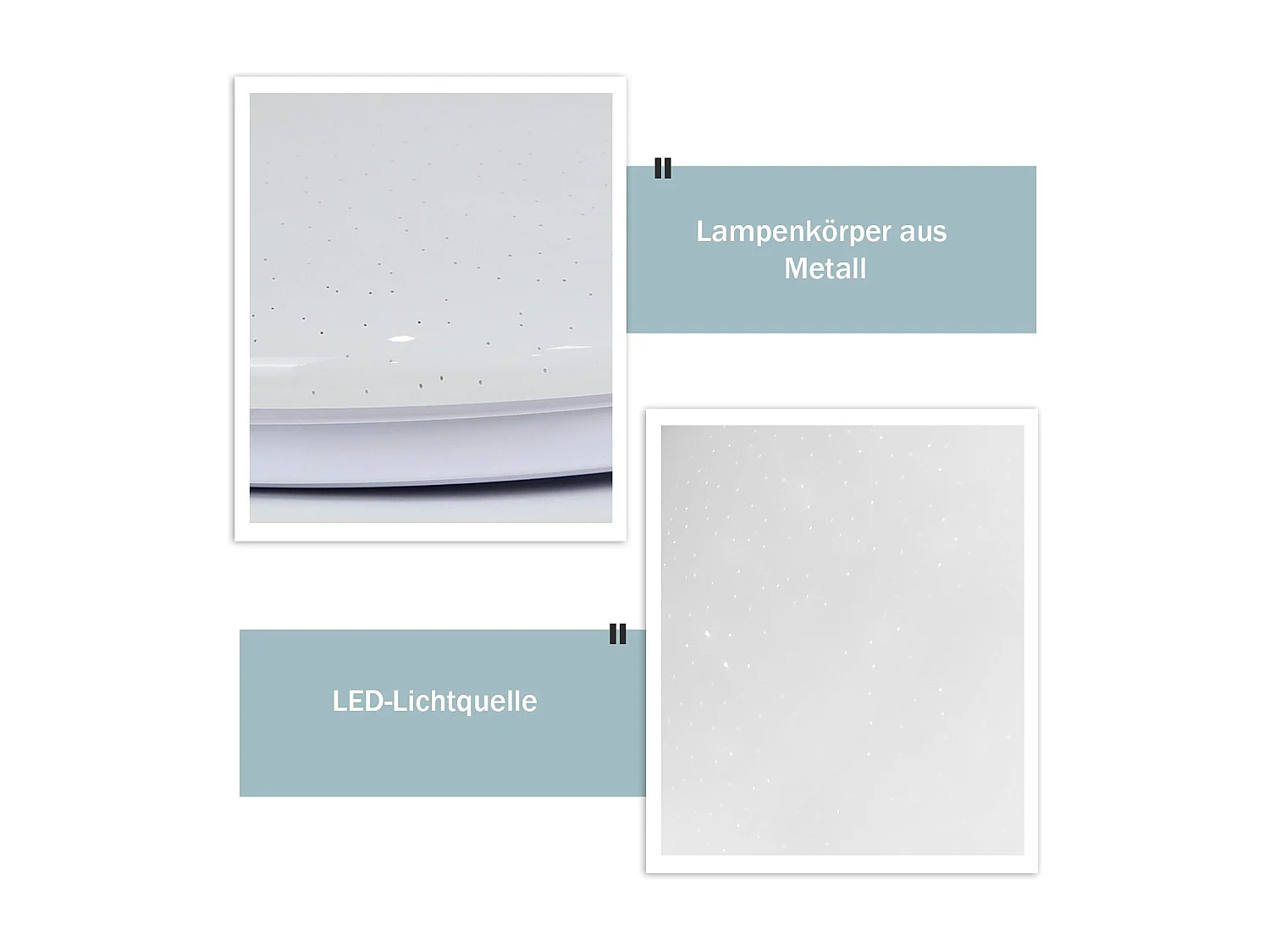 NETTLIFE 2 x Plafonnier LED Cuisine - Chambre Ø 16,5 cm, 6500 K, Blanc Froid, 5 W