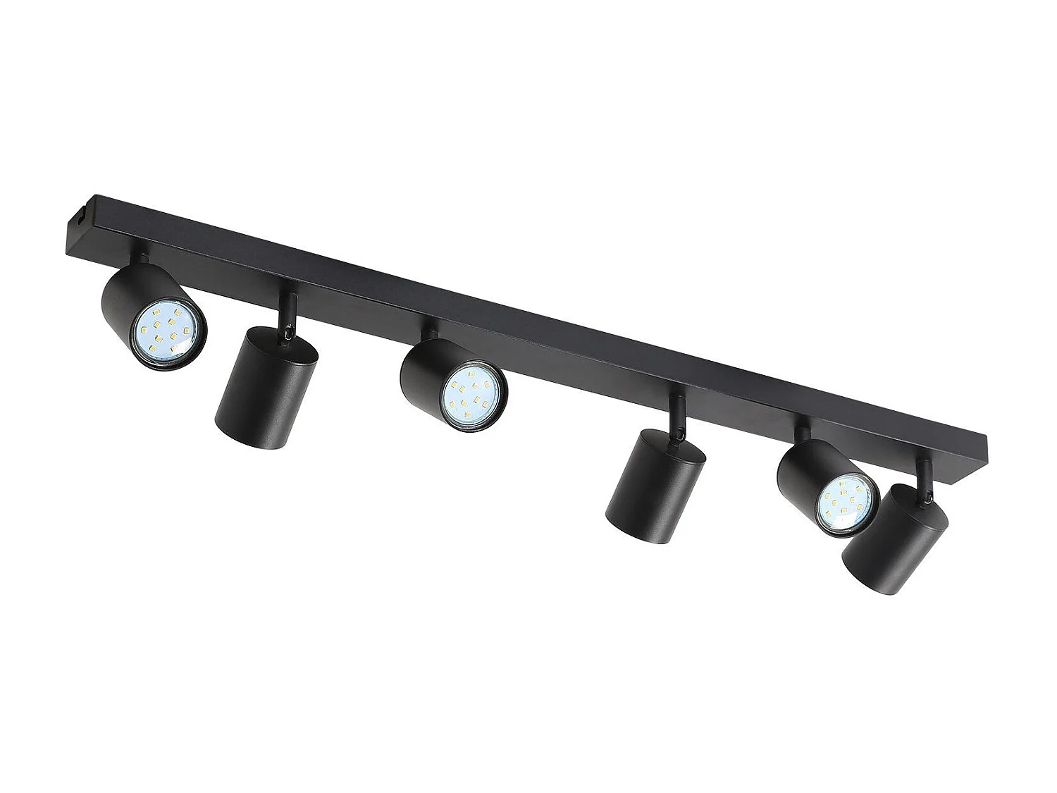 NETTLIFE 6 spots de Plafond Noir LED orientable à 330° GU10 pour Salon Chambre Cuisine, sans Ampoule