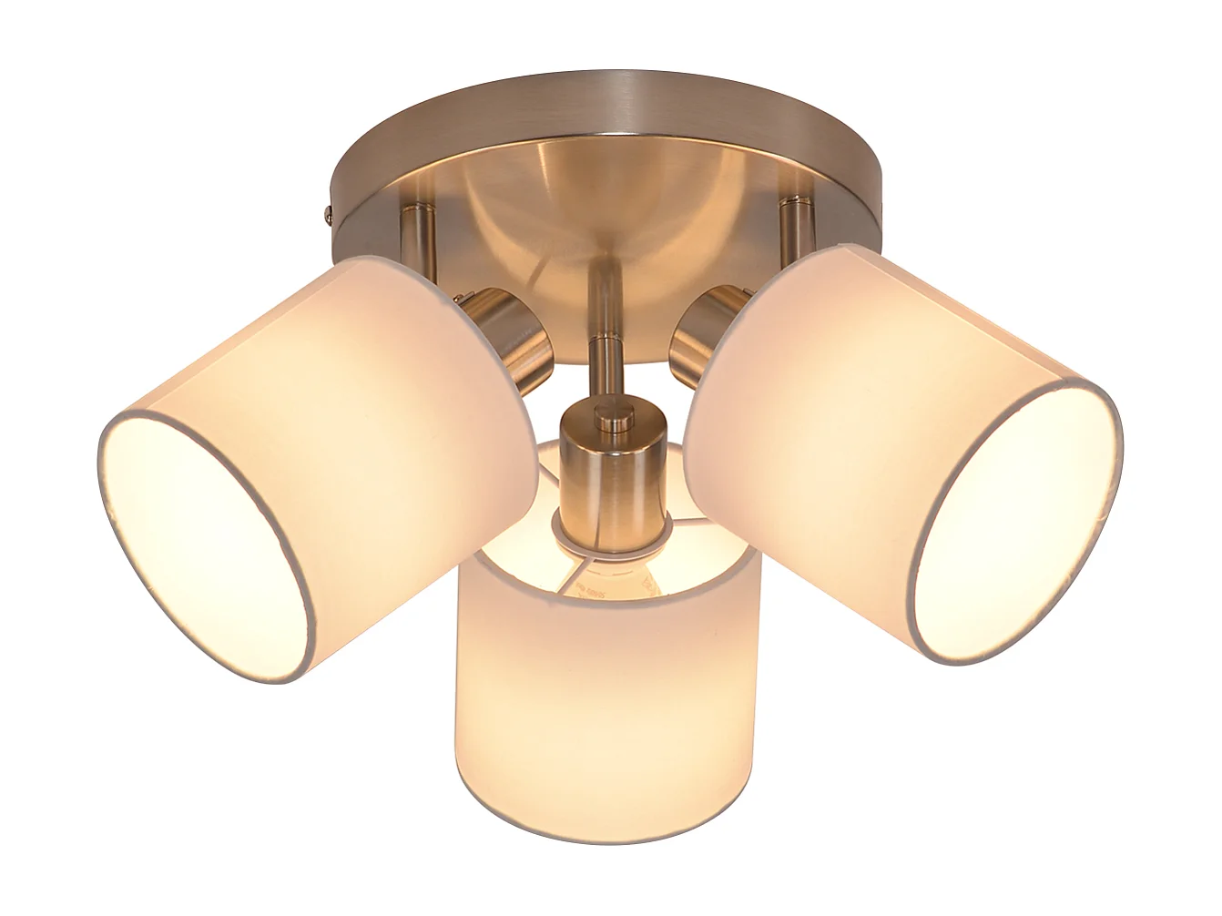 NETTLIFE 3 Spots de plafond couloir - mural moderne argenté orientable à 350°E14 MAX.25W lampe pour salon chambre cuisine (sans ampoule)