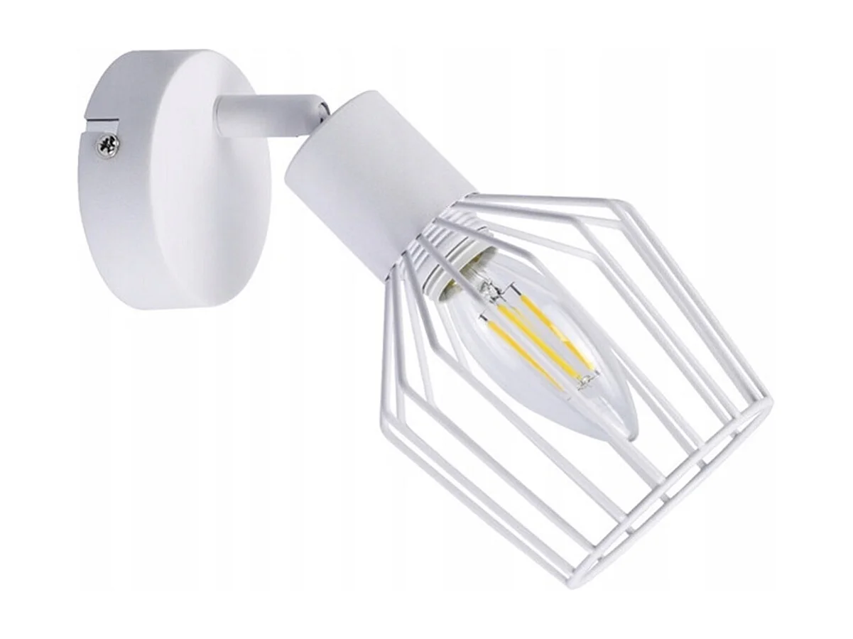 NETTLIFE Spot de Plafond E14 -  métal, lampe de couloir industrielle pivotante à 350°, applique murale pour couloir et salon，blanc