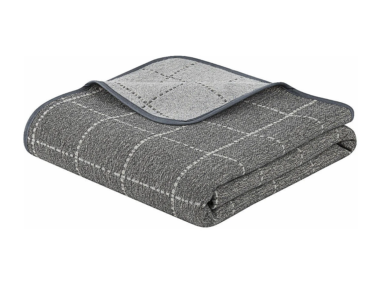 Couvre lit réversible gris 250x270 cm MARNE