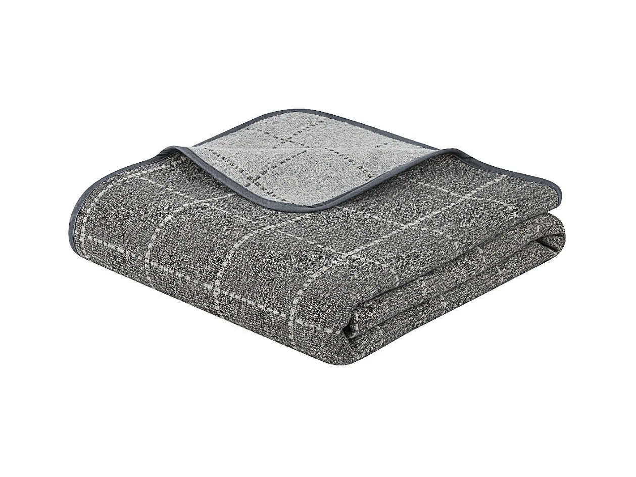 Couvre lit réversible gris 250x270 cm MARNE