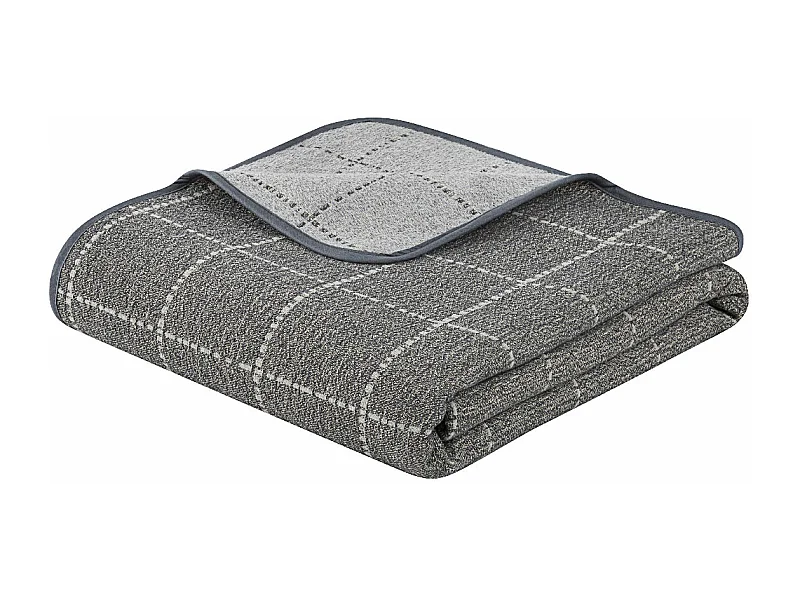 Colcha reversible gris 250x270 cm MARNE