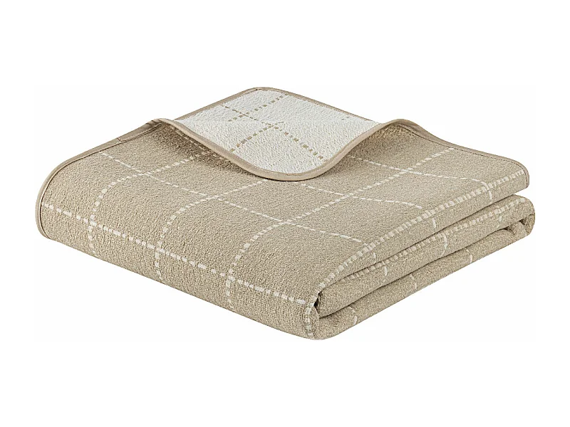 Colcha reversible beige 250x270 cm MARNE