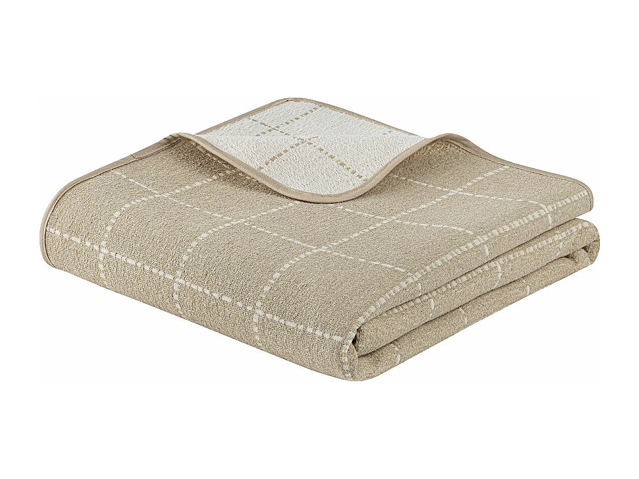 Colcha reversible beige 250x270 cm MARNE