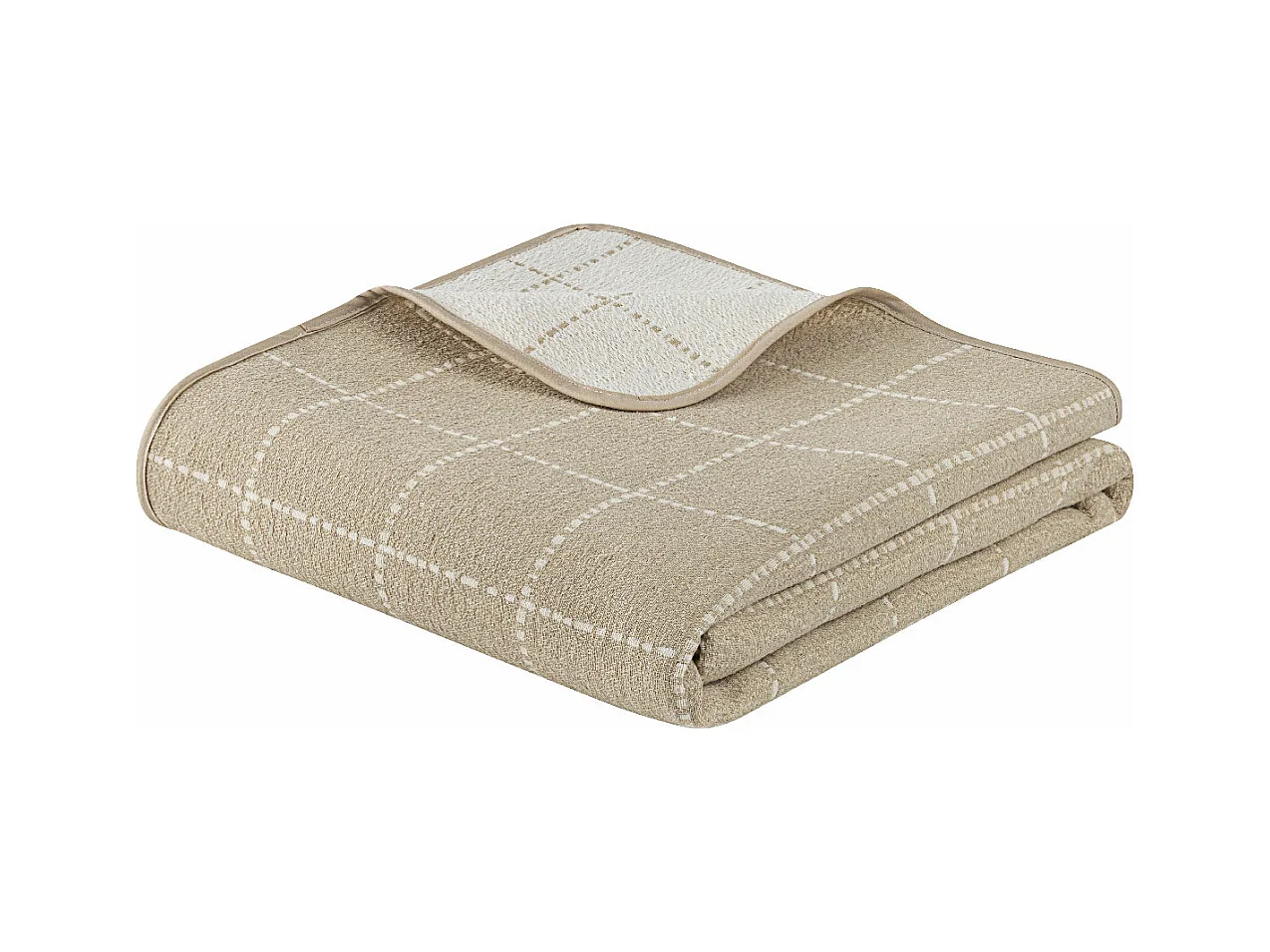 Colcha reversible beige 180x270 cm MARNE
