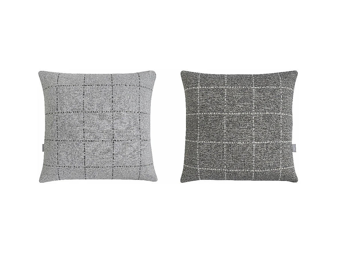 2 Fundas de cojín gris 50x50 cm MARNE