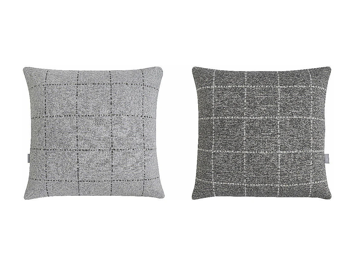 2 Fundas de cojín gris 50x50 cm MARNE