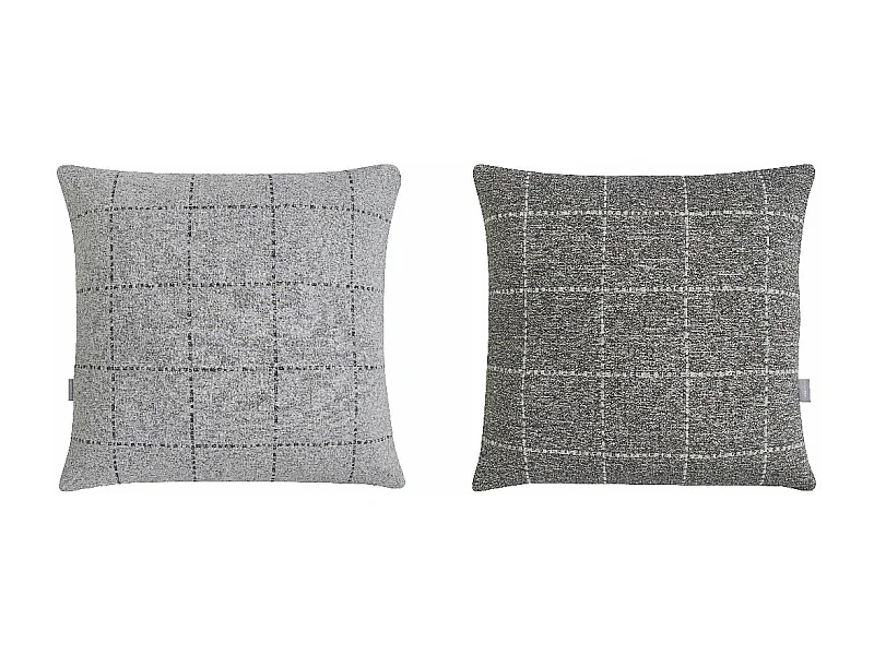 2 Fundas de cojín gris 50x50 cm MARNE