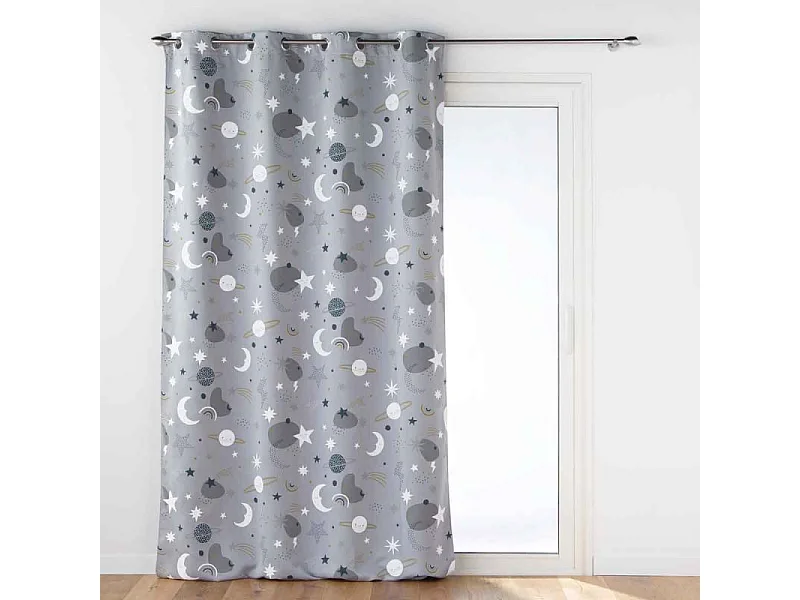 Rideau Occultant "Moonlight" 140x260cm Gris