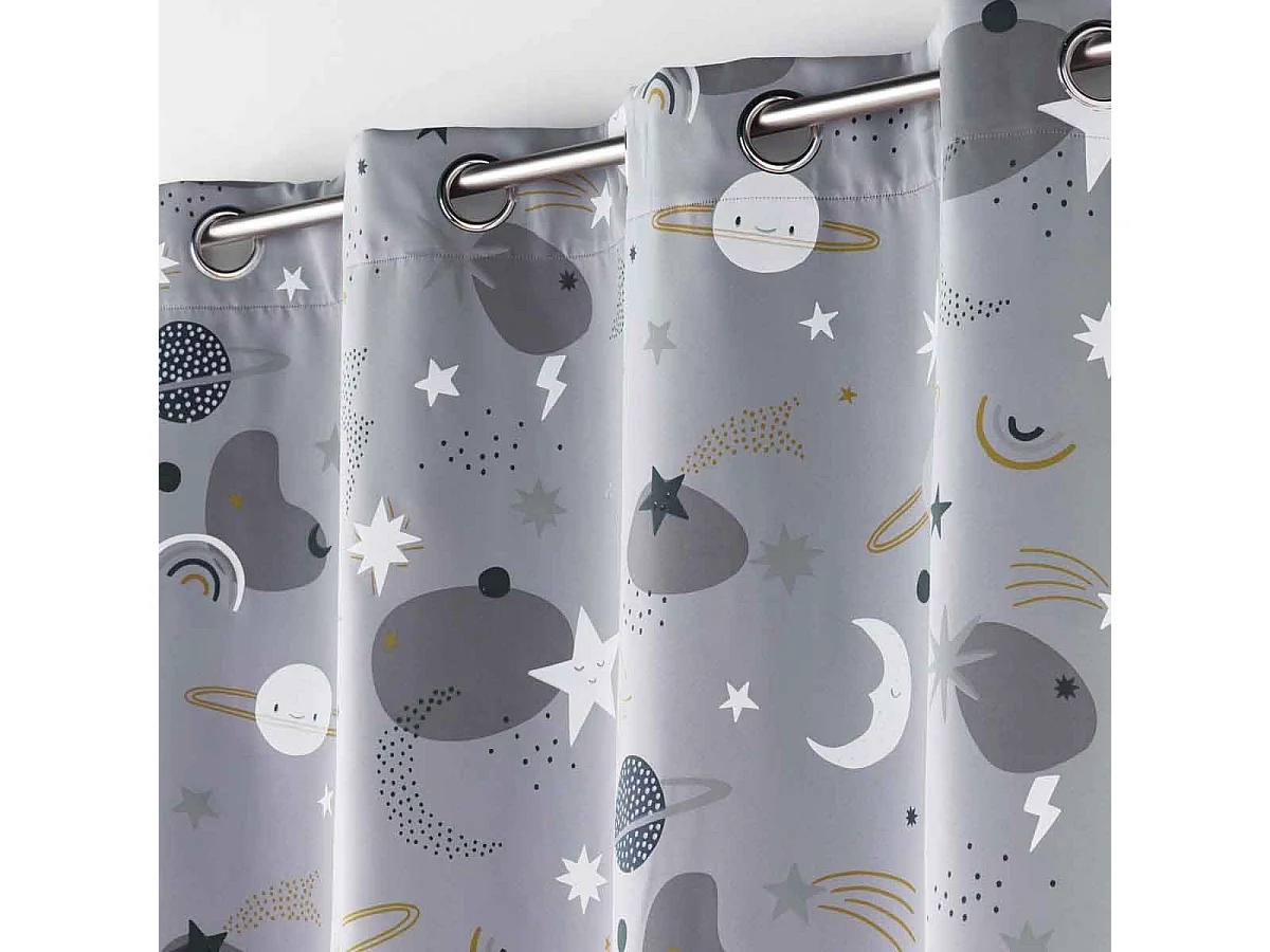 Rideau Occultant "Moonlight" 140x260cm Gris