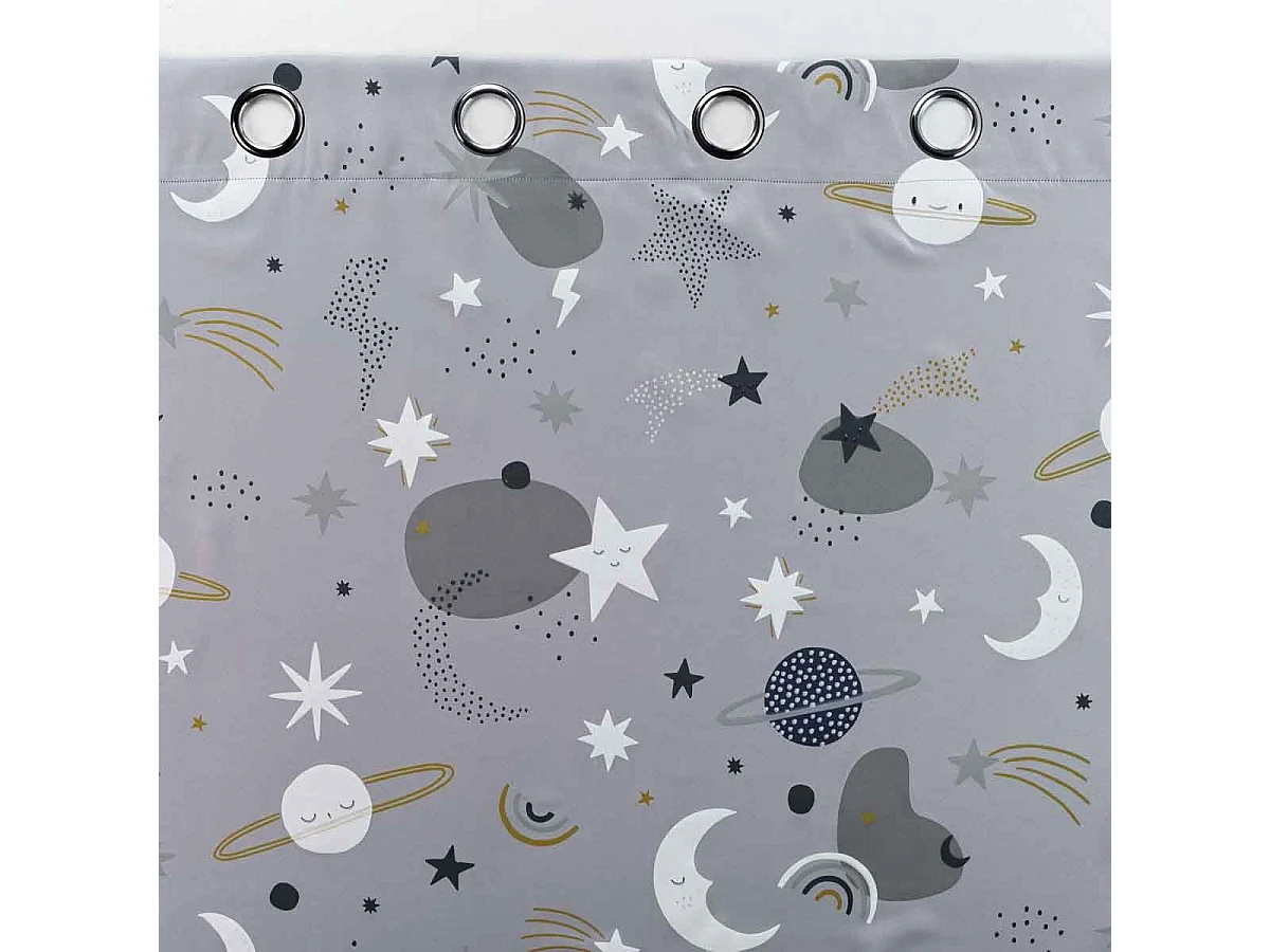Rideau Occultant "Moonlight" 140x260cm Gris