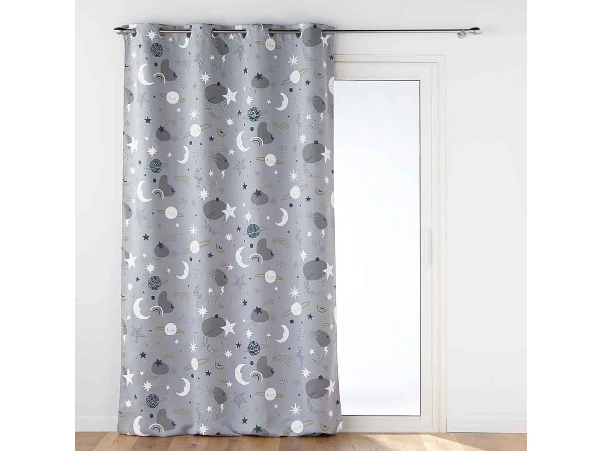 Rideau Occultant "Moonlight" 140x260cm Gris