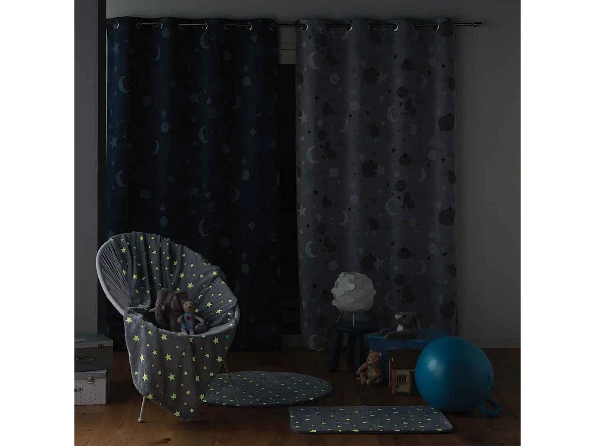 Rideau Occultant "Moonlight" 140x260cm Gris