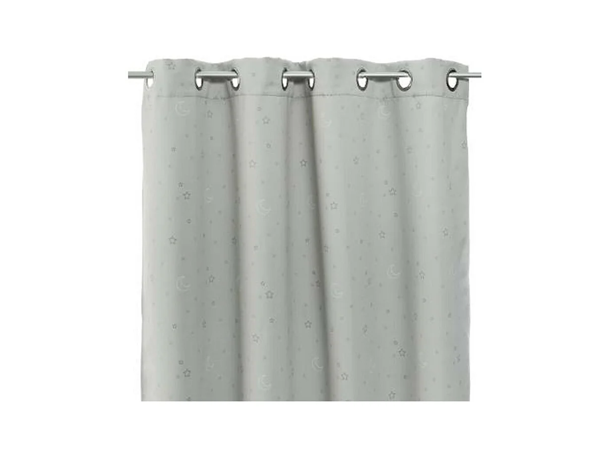 Rideau Occultant "Etoile" 140x260cm Gris