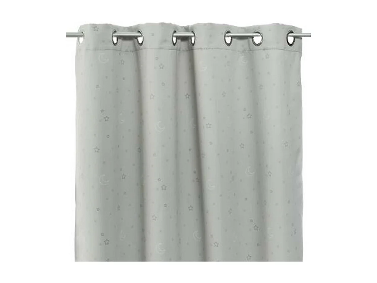 Rideau Occultant "Etoile" 140x260cm Gris