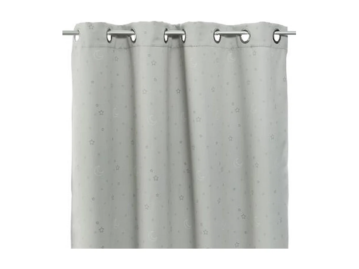Rideau Occultant "Etoile" 140x260cm Gris