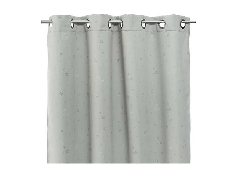 Rideau Occultant "Etoile" 140x260cm Gris