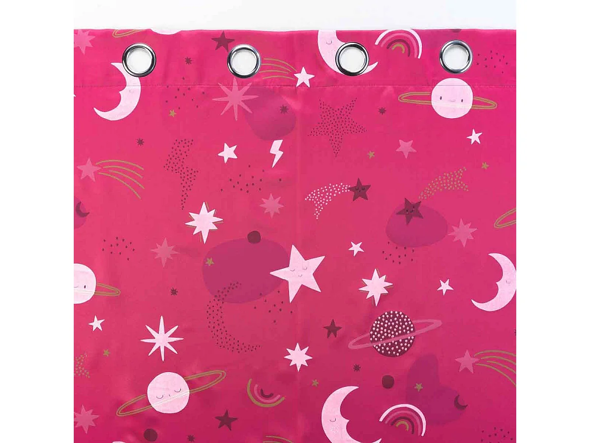 Rideau Occultant "Moonlight" 140x260cm Fuchsia
