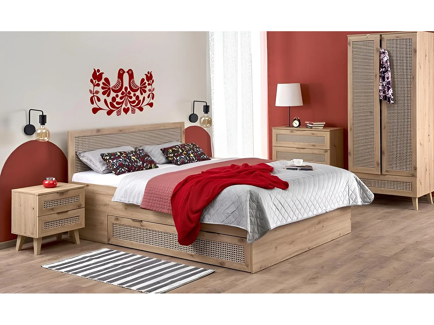 Bett Borneo(160x200)/Braun