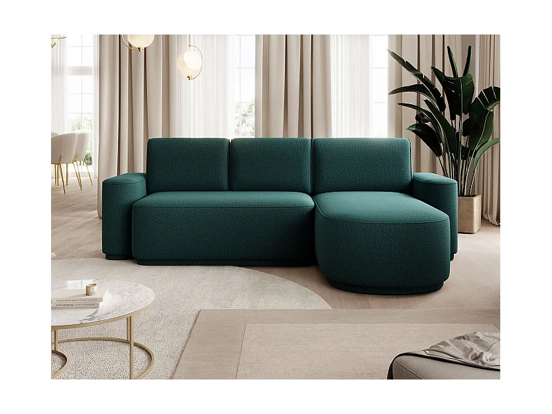 Divano d'angolo Weggis R/Tessuto/Verde