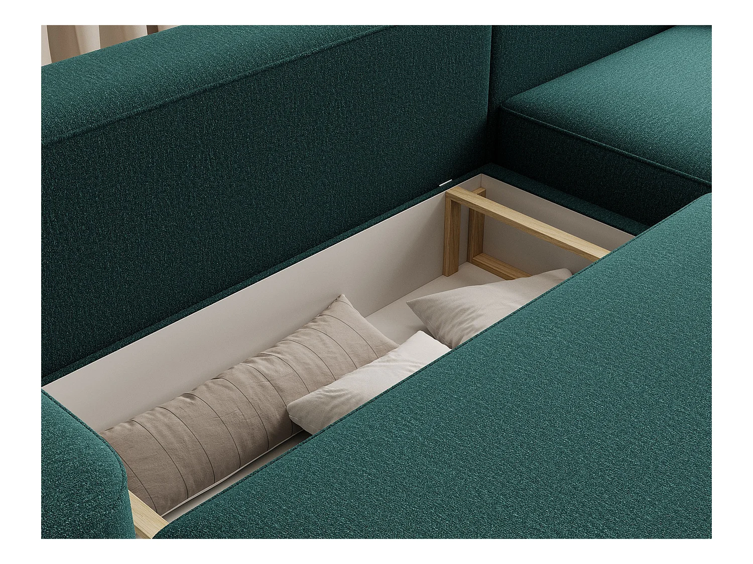 Ecksofa Weggis R/Stoffbezug/Grün