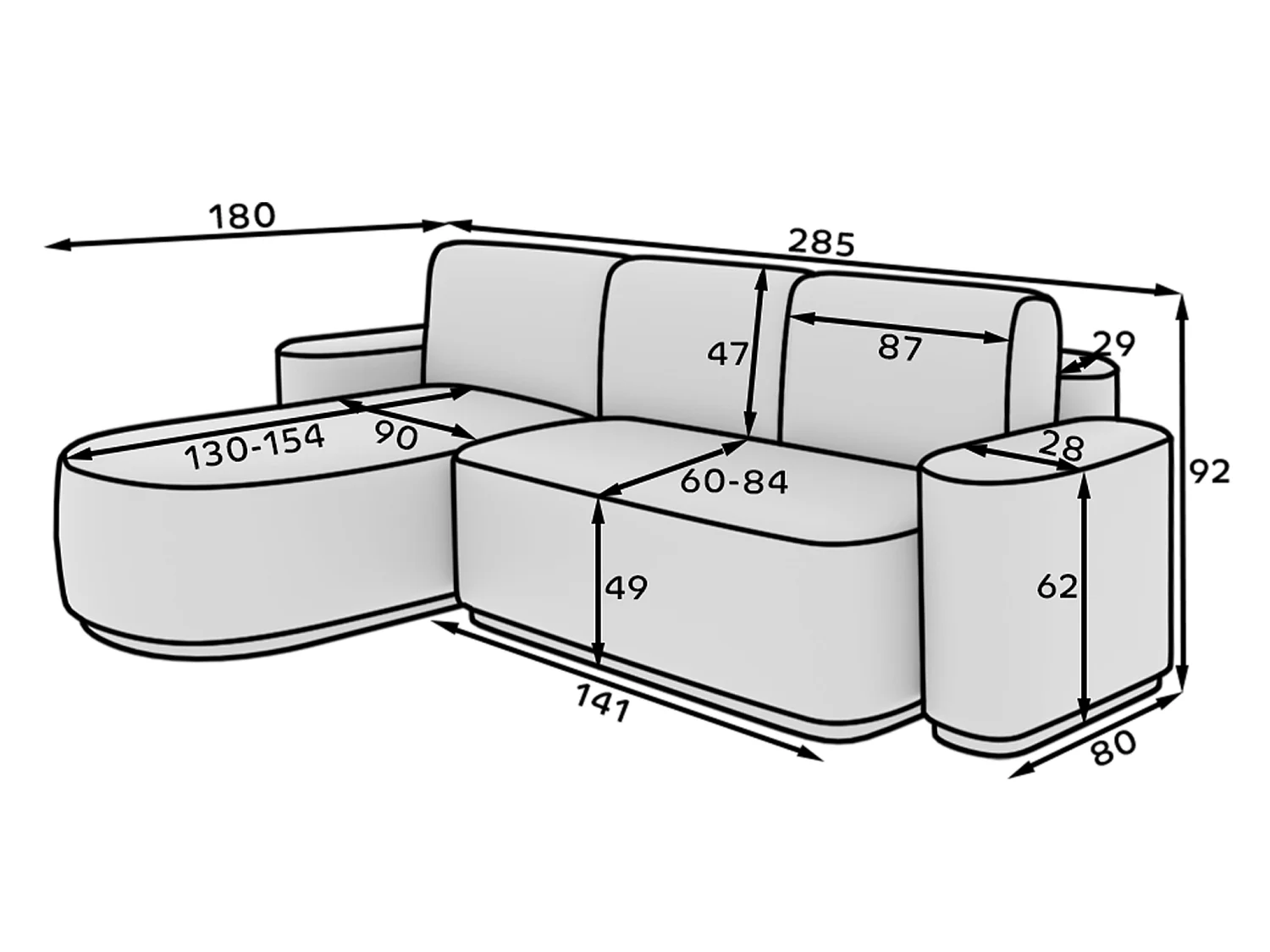 Ecksofa Weggis R/Stoffbezug/Grün